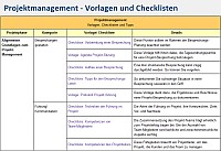 Projekt-Management Vorlagen und Checklisten