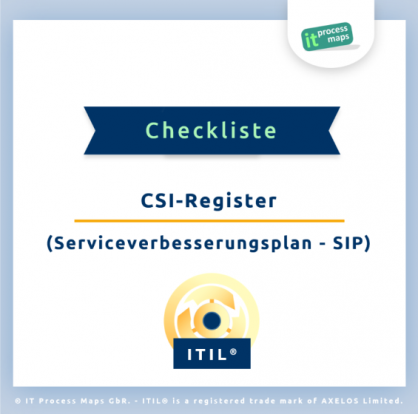 Checkliste Serviceverbesserungsplan SIP/ CSI-Register